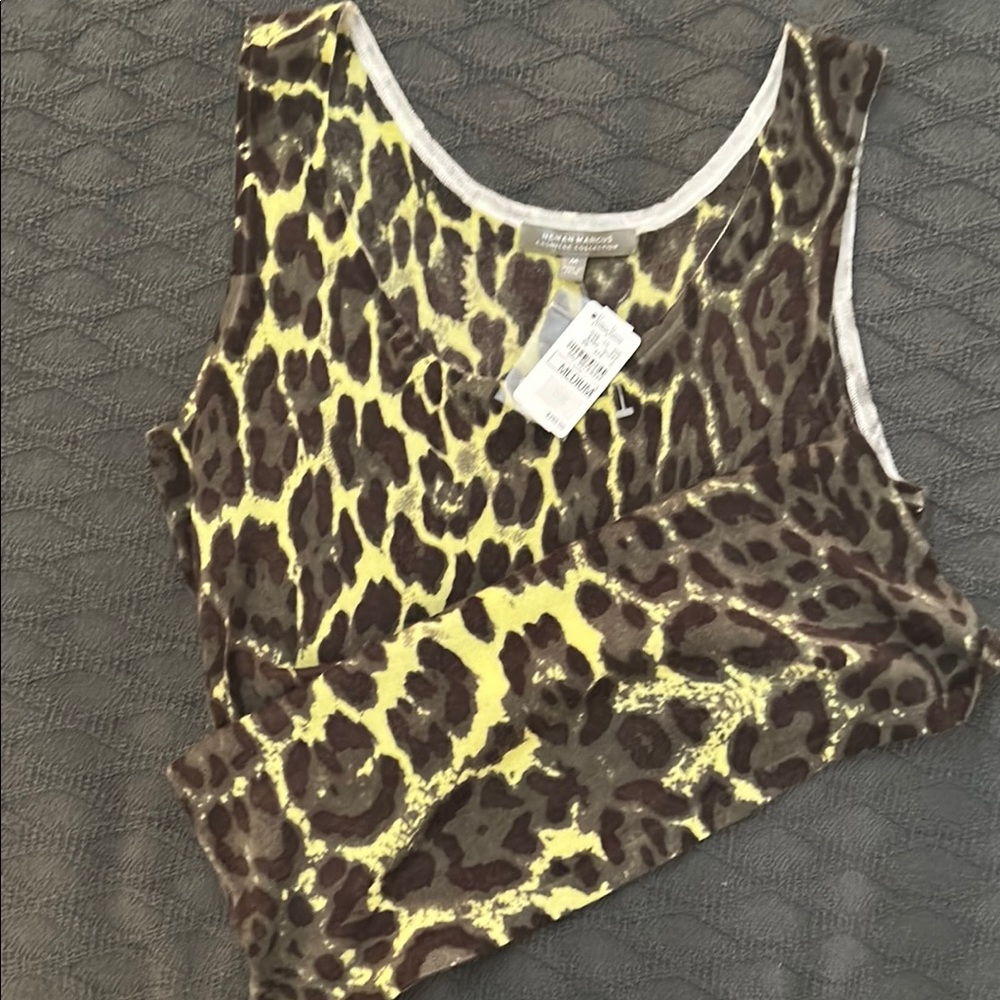 *****NWT*****Neiman Marcus Asymmetrical Brown and Black Tank Top